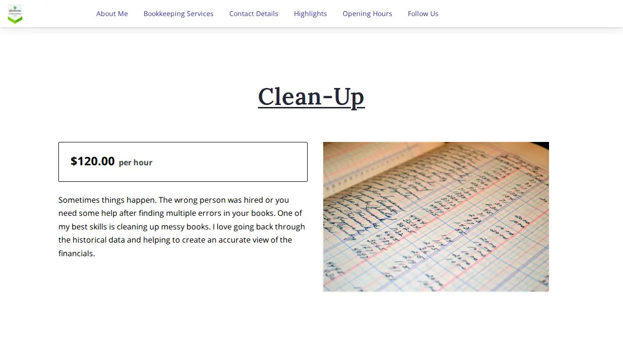 Exact Bookkeeping Services LLC page