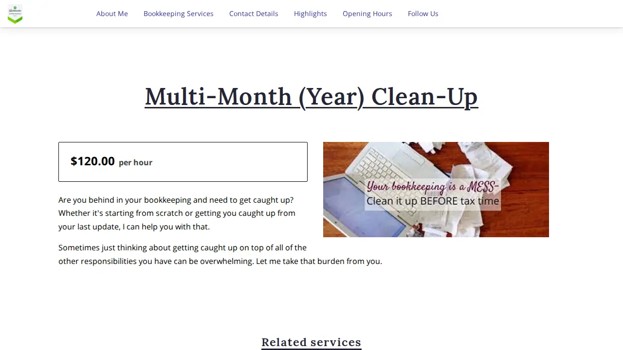 Exact Bookkeeping Services LLC page