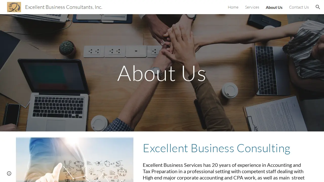 Excellent Business Consultants Inc page