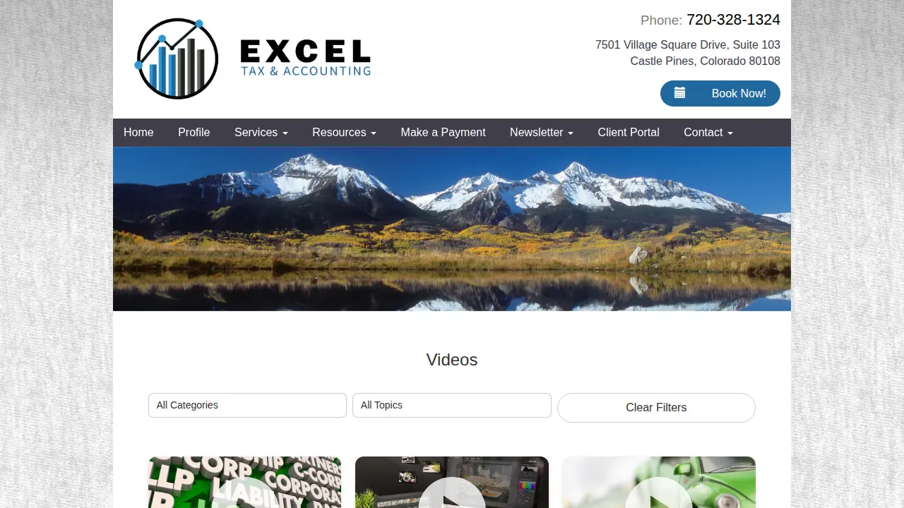 Excel Tax & Accounting Services page