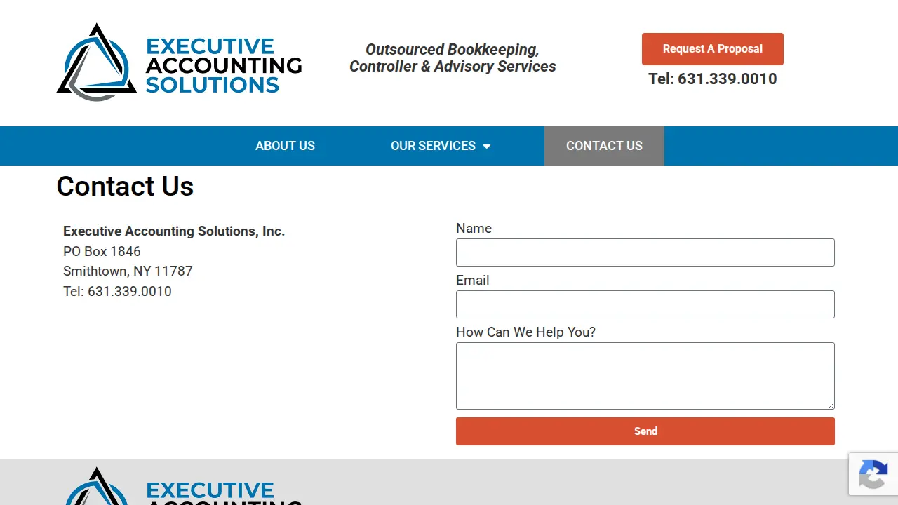Executive Accounting Solutions page