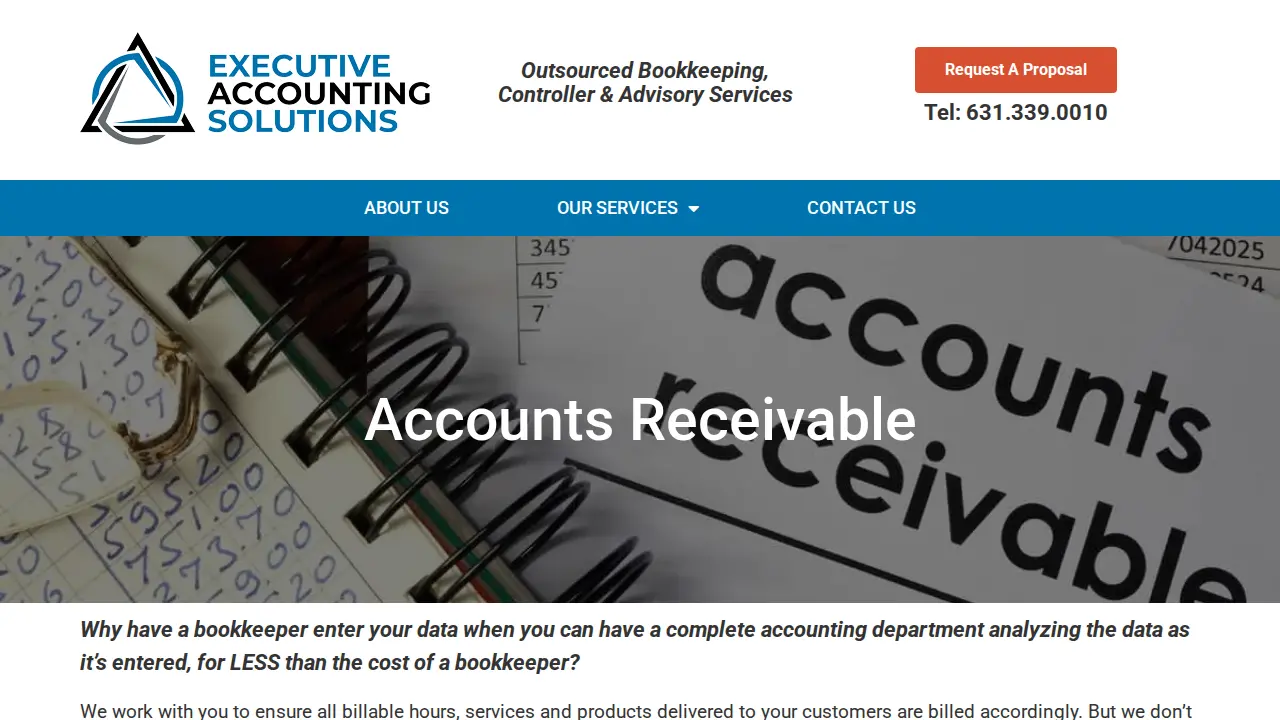 Executive Accounting Solutions page