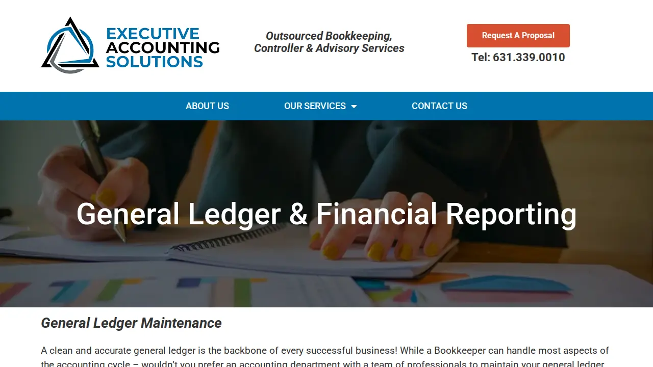 Executive Accounting Solutions page