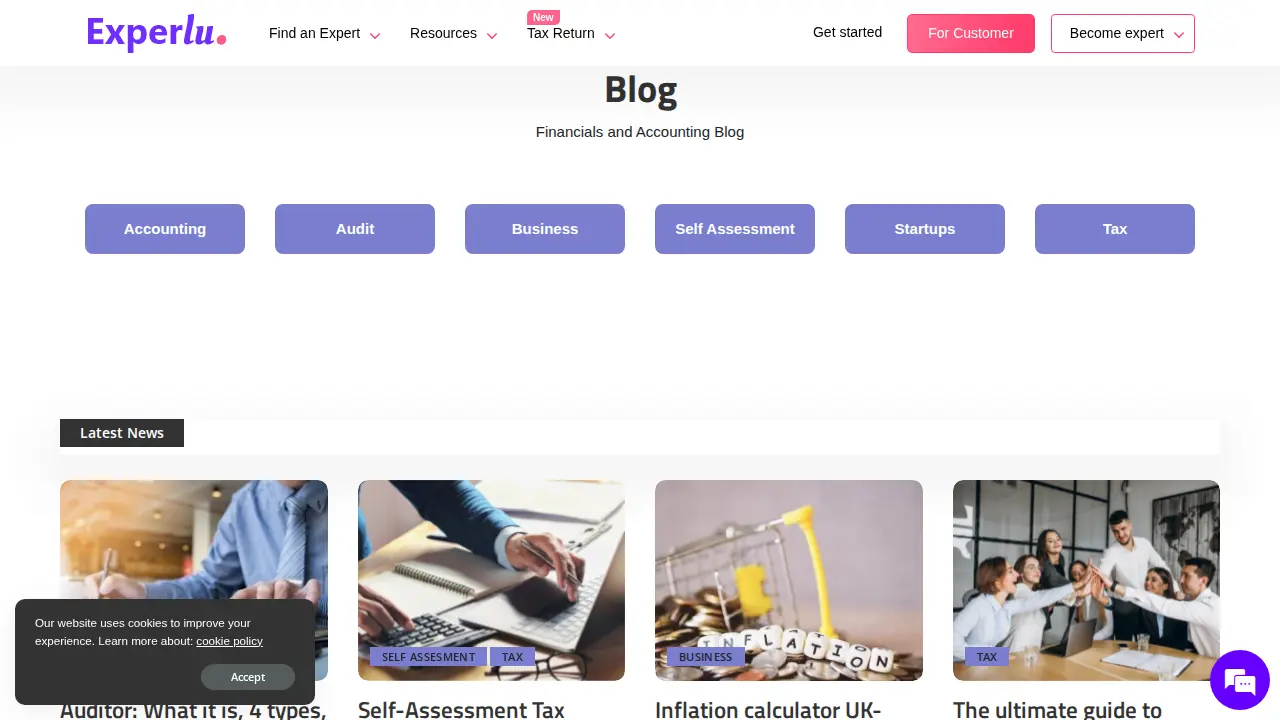 Experlu page