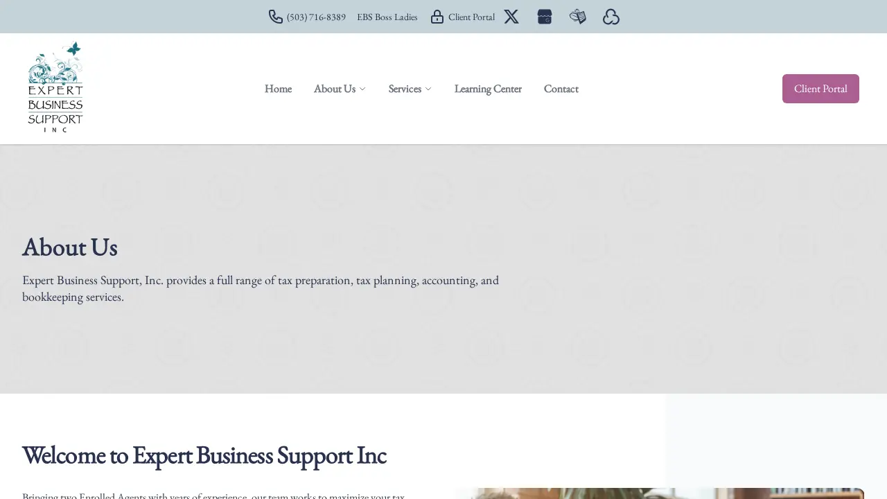 Expert Business Support, Inc. page