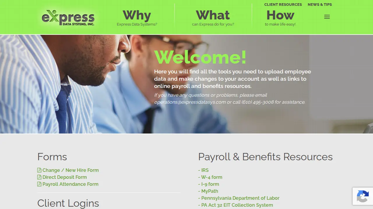 Express Data Systems Inc page