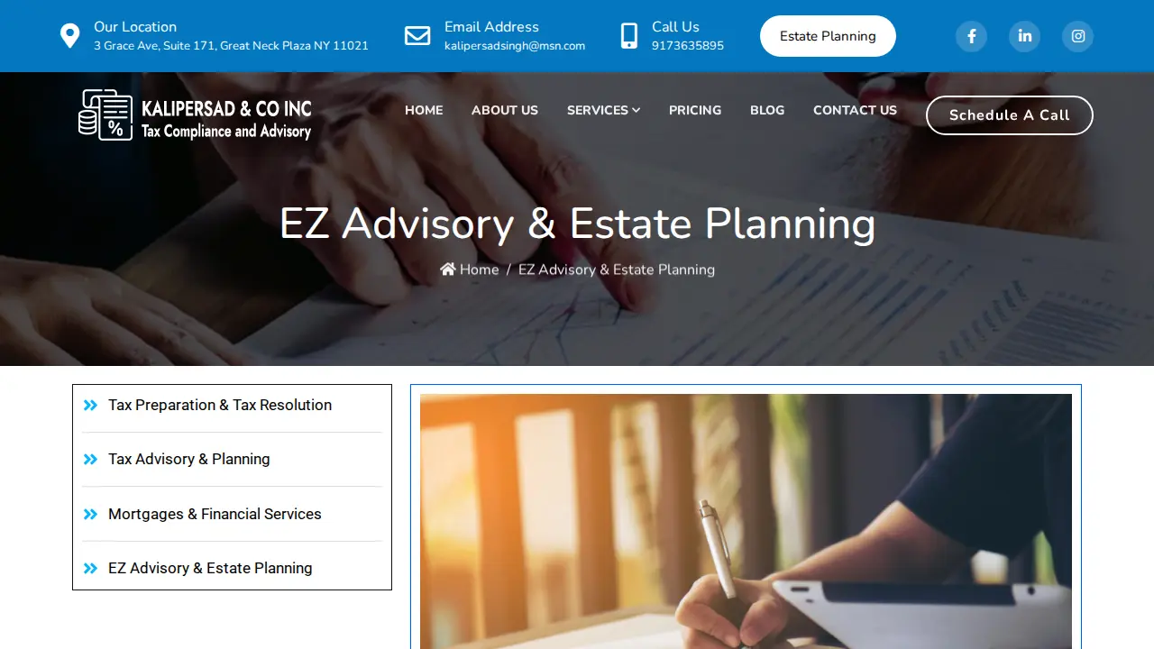 Kalipersad & Co Inc page