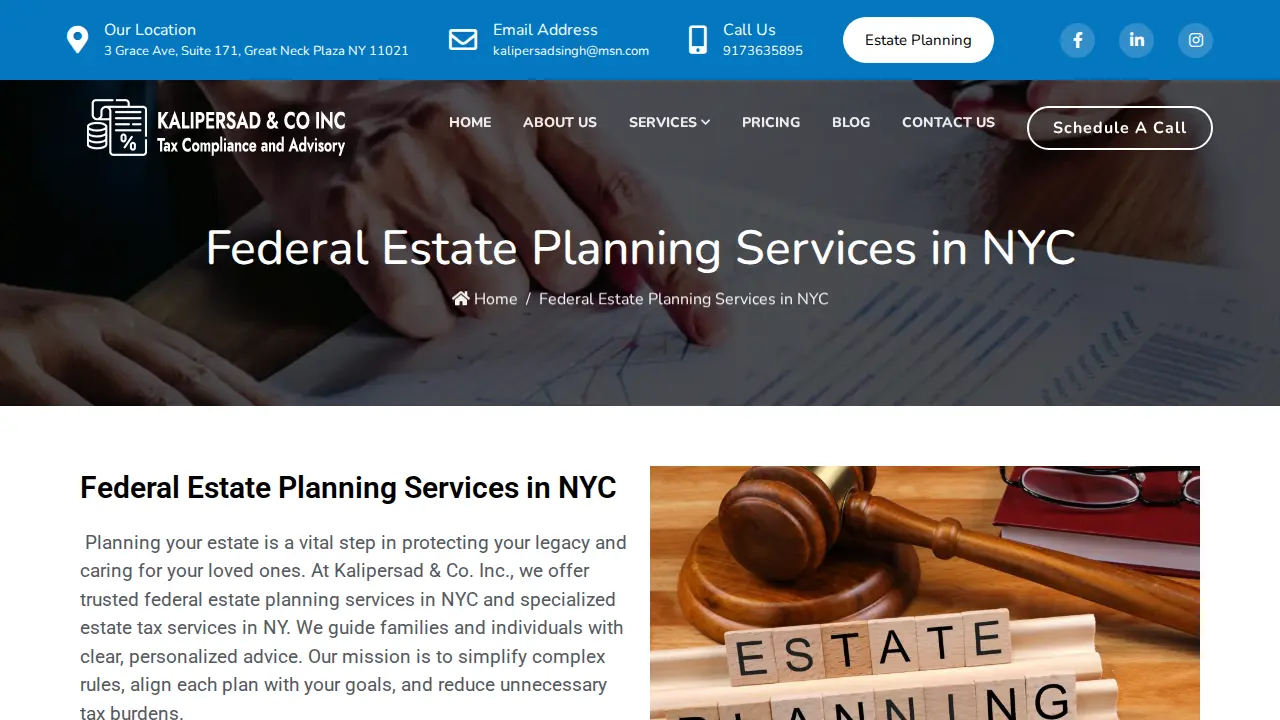 Kalipersad & Co Inc page