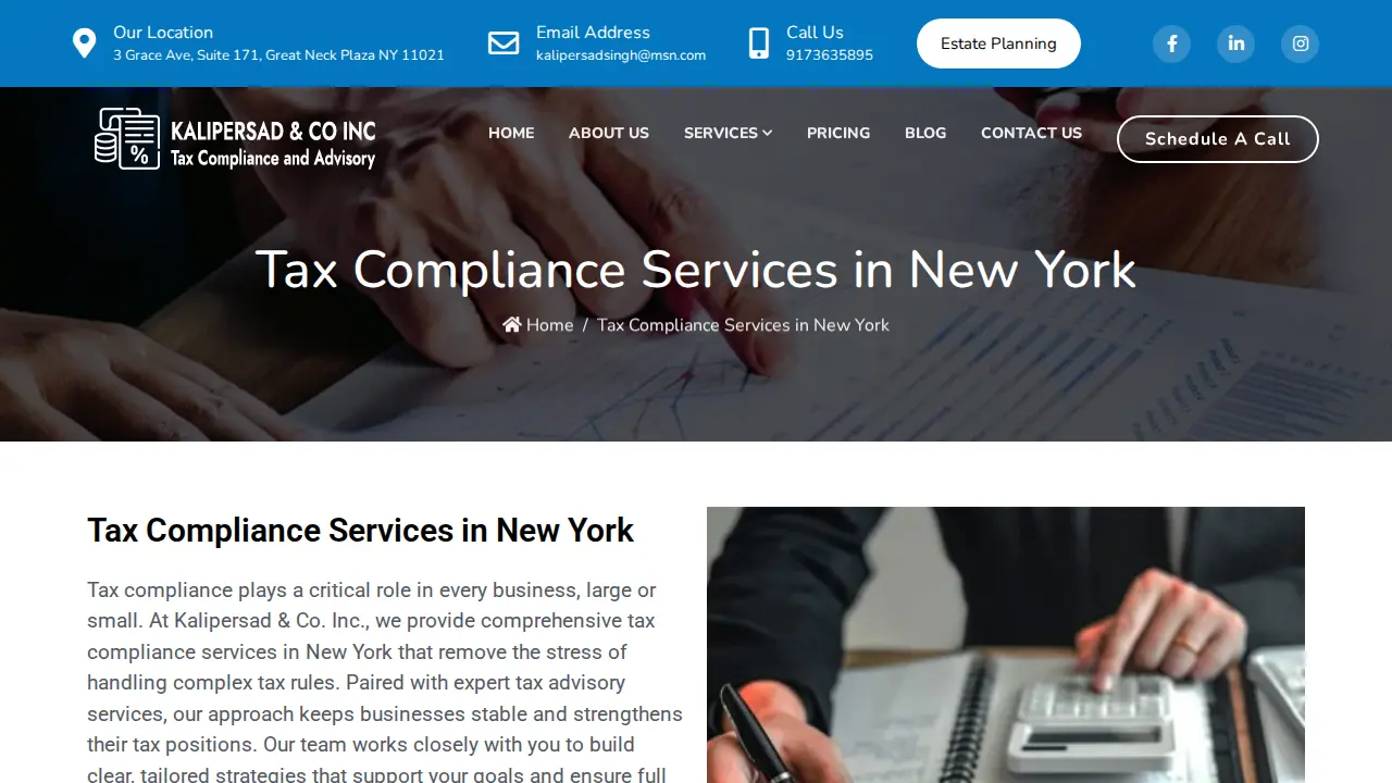 Kalipersad & Co Inc page