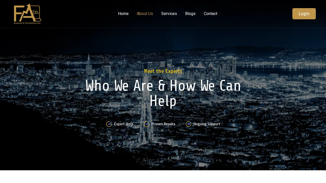 FA Business and Tax solution INC. page