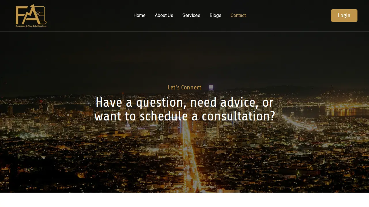 FA Business and Tax solution INC. page