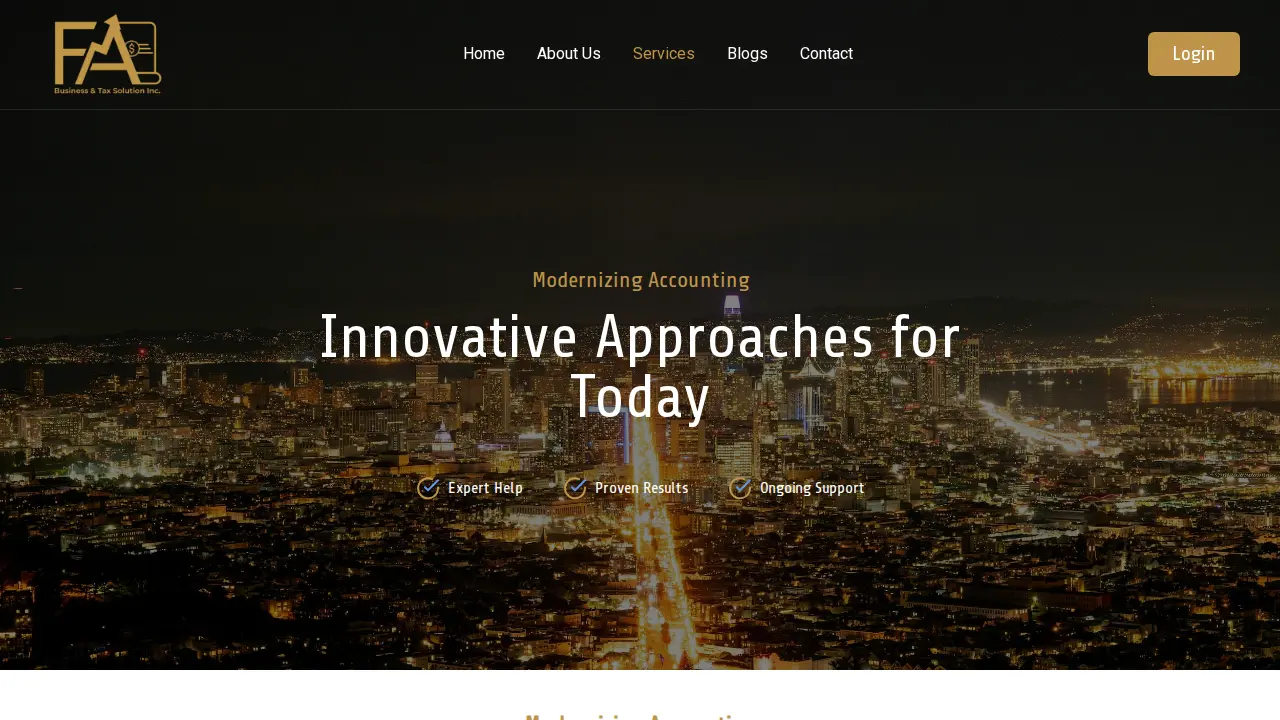 FA Business and Tax solution INC. page