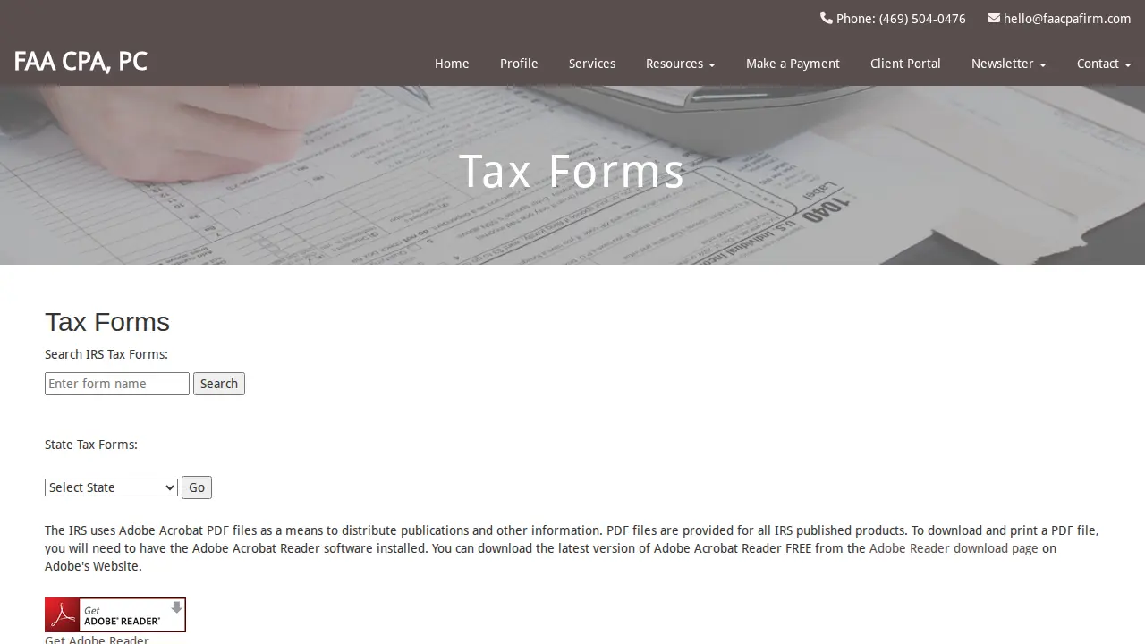 FAA CPA PC page