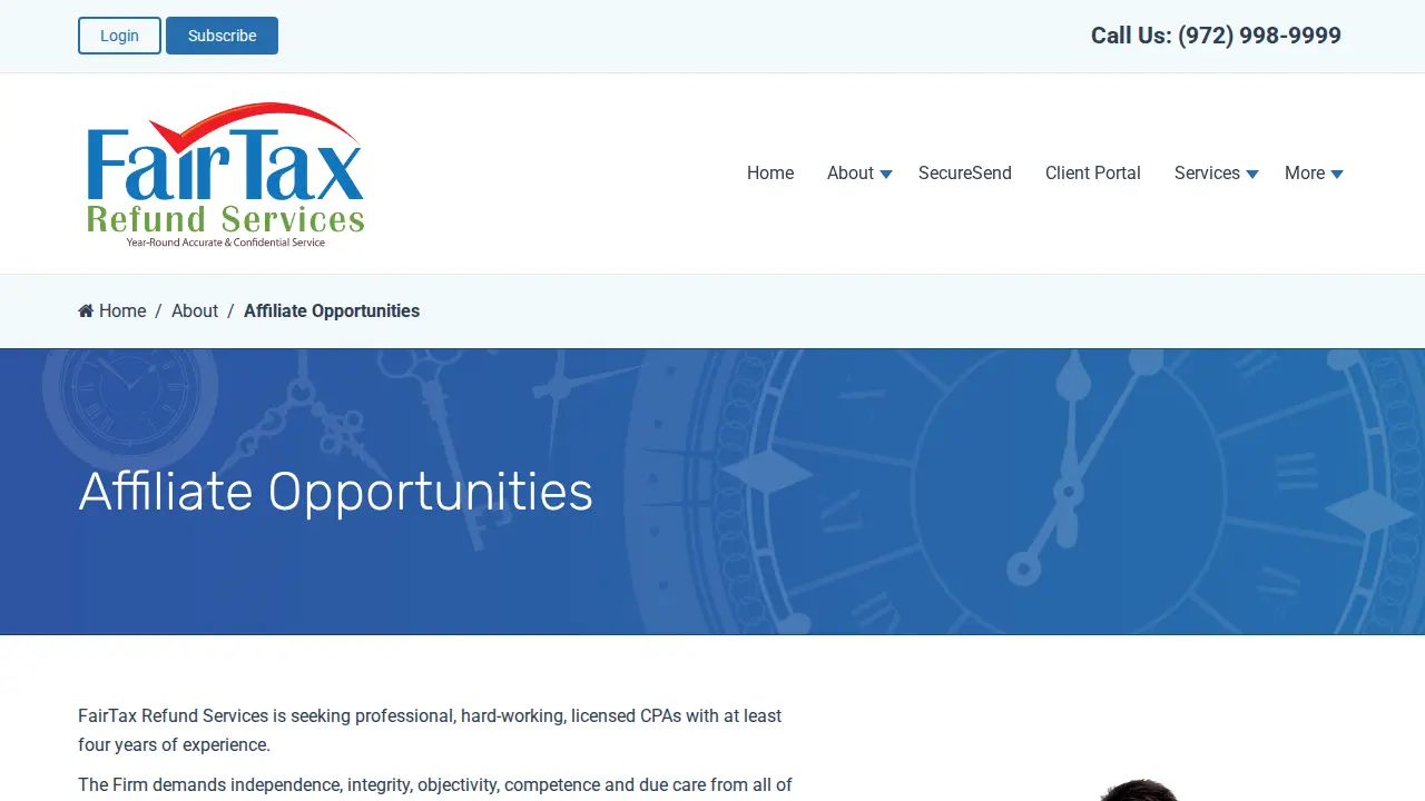 FairTax Refund Services page
