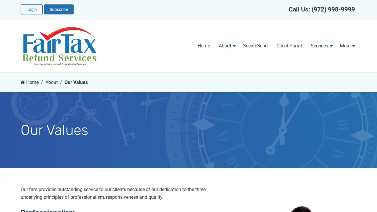 FairTax Refund Services page