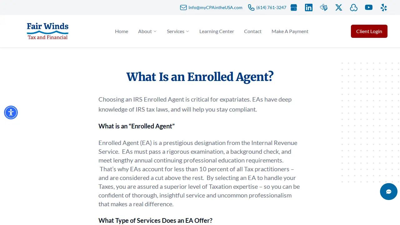 Fair Winds Tax & Financial, LLC page