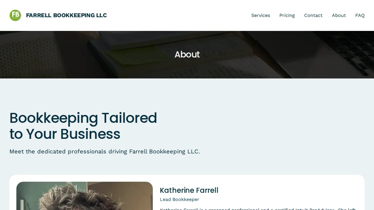 Farrell Bookkeeping LLC page
