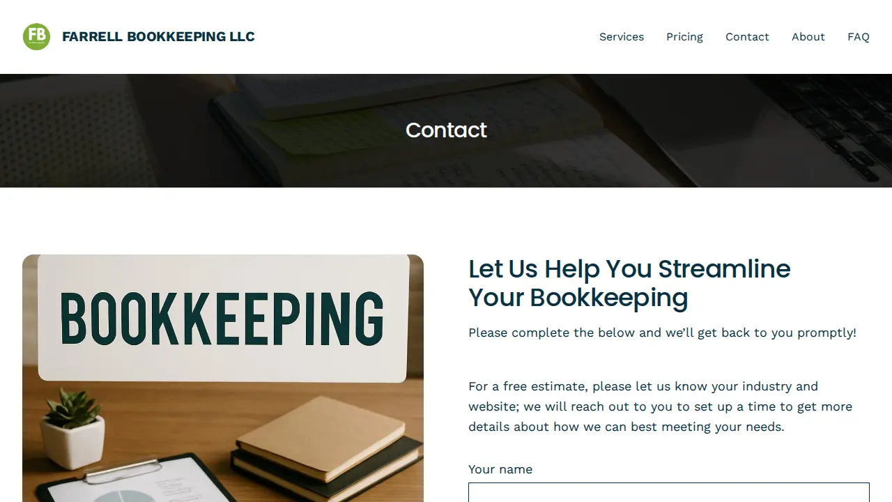 Farrell Bookkeeping LLC page