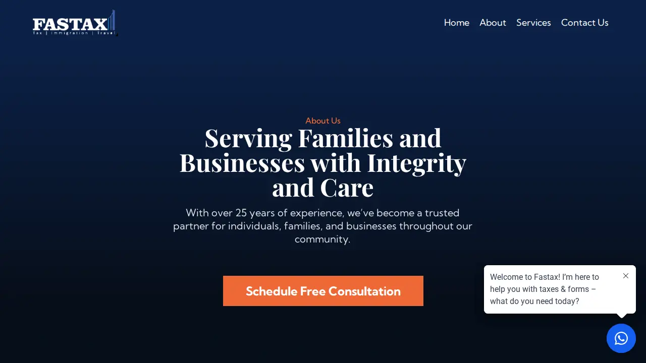 FASTAX PLUS SERVICES page
