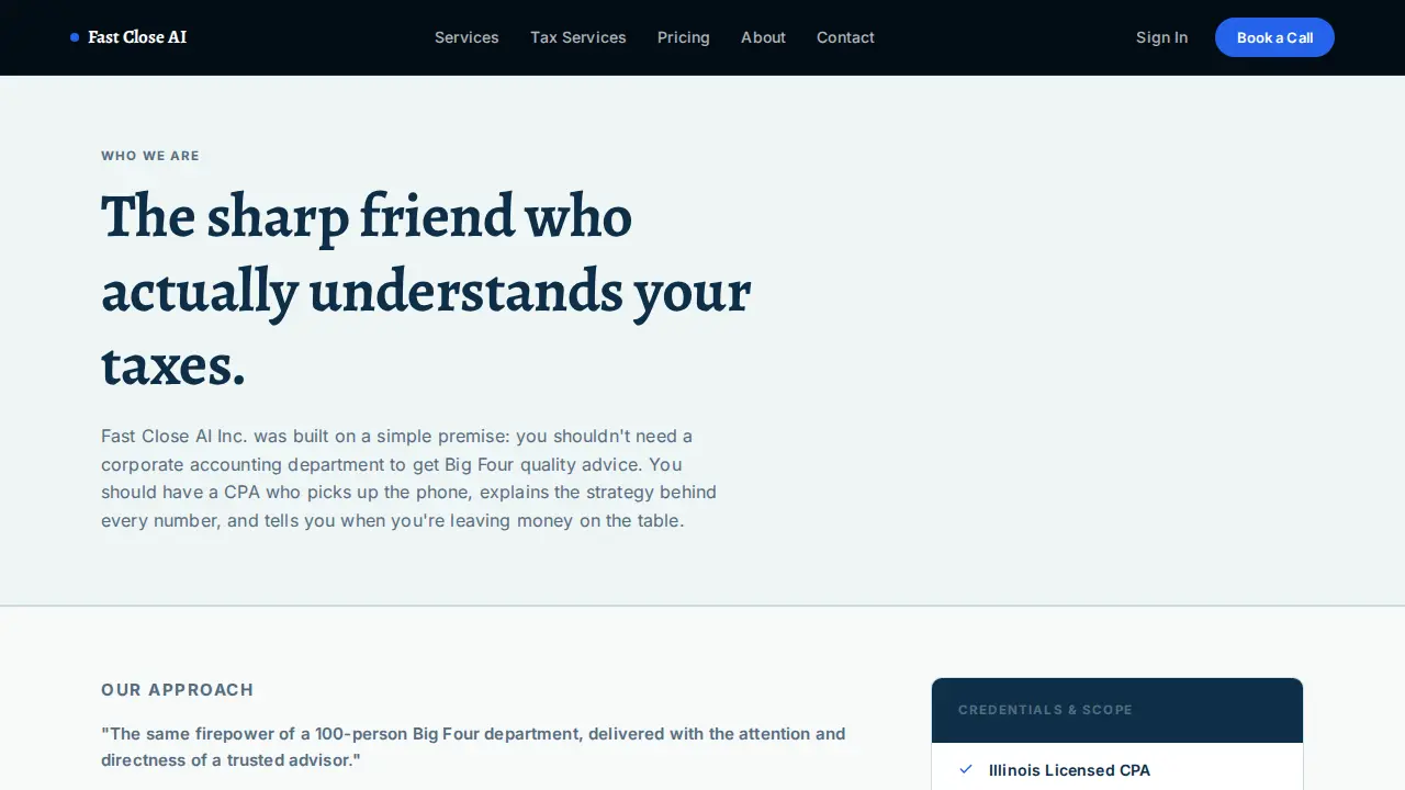 FastClose AI Inc. page