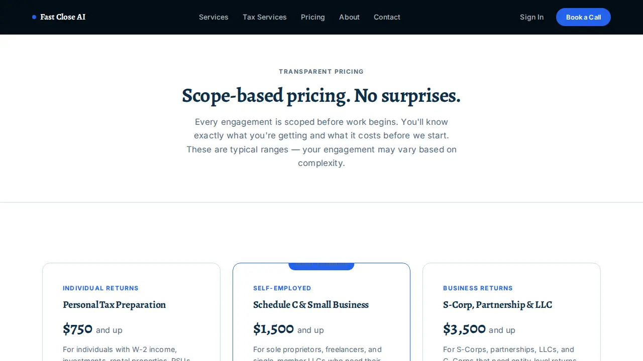 FastClose AI Inc. page