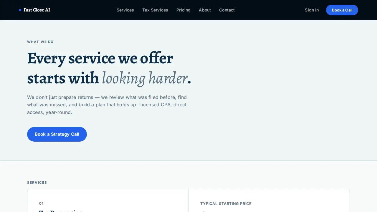 FastClose AI Inc. page