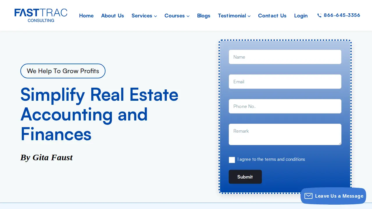 Fast Trac Consulting website