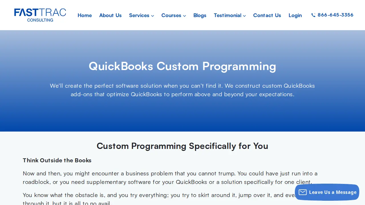 Fast Trac Consulting page