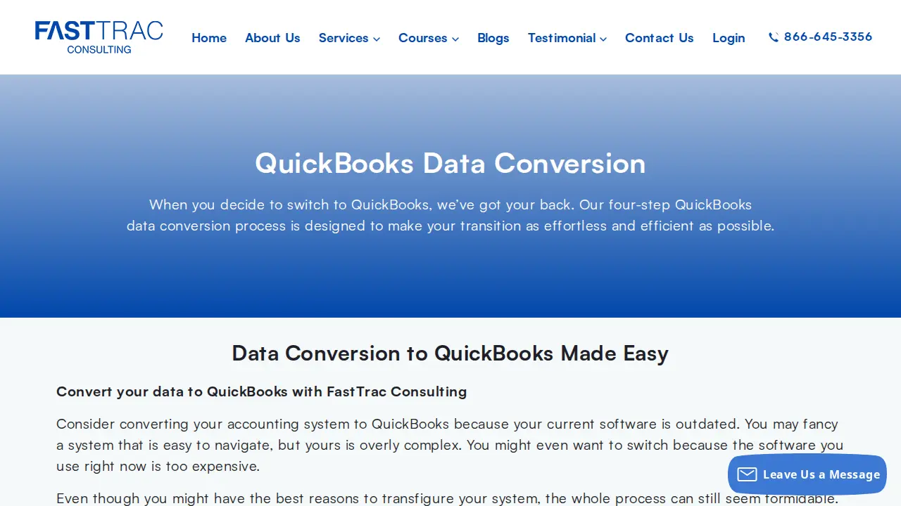 Fast Trac Consulting page