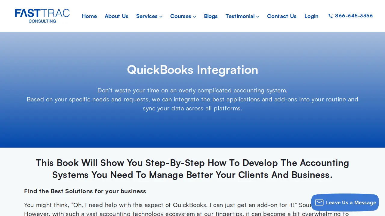 Fast Trac Consulting page