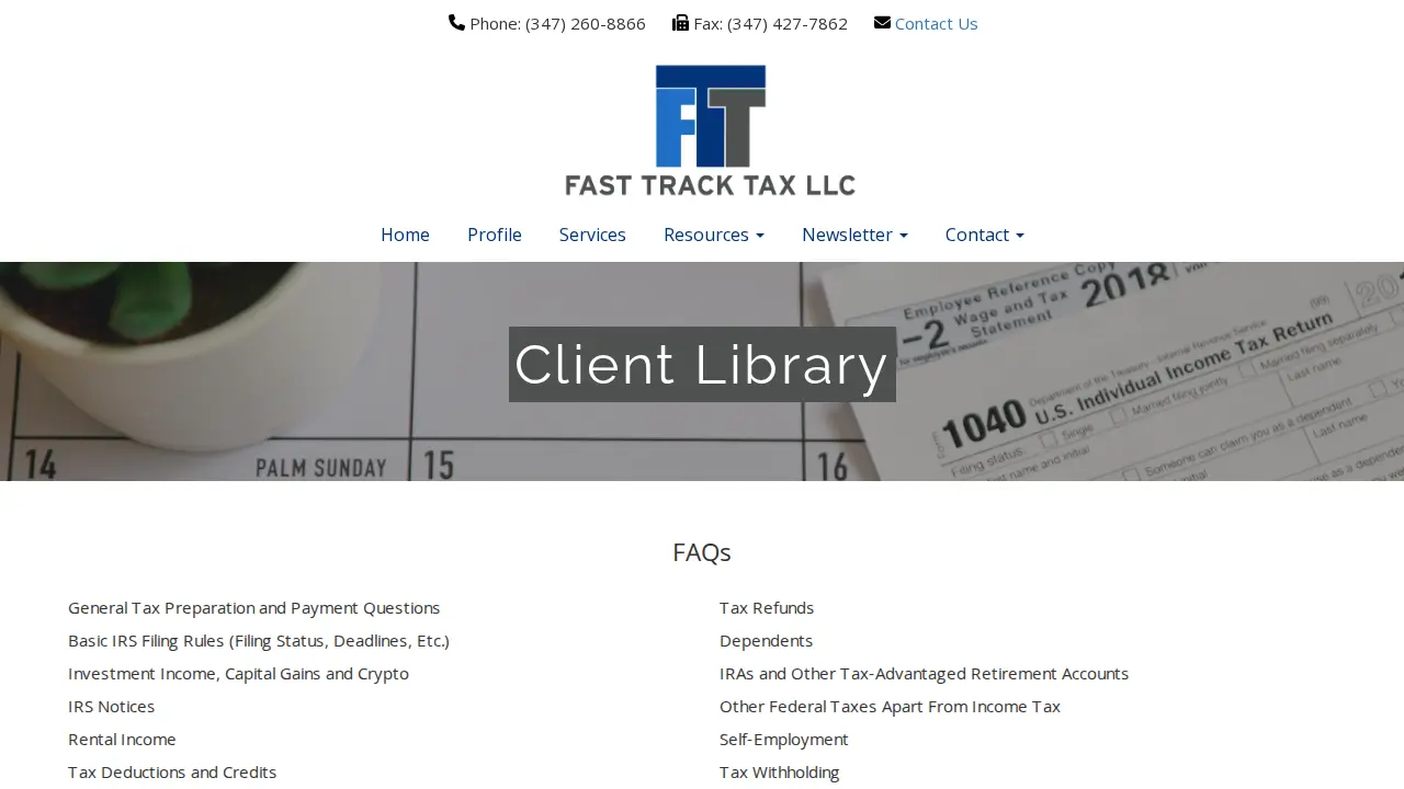 Fast Track Tax LLC page