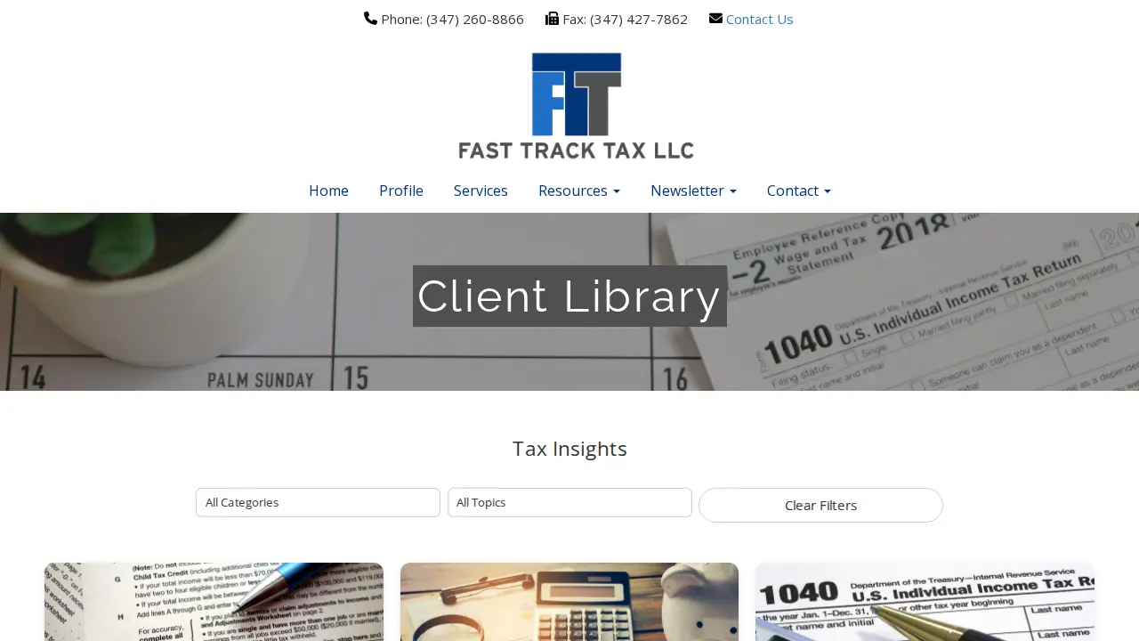 Fast Track Tax LLC page