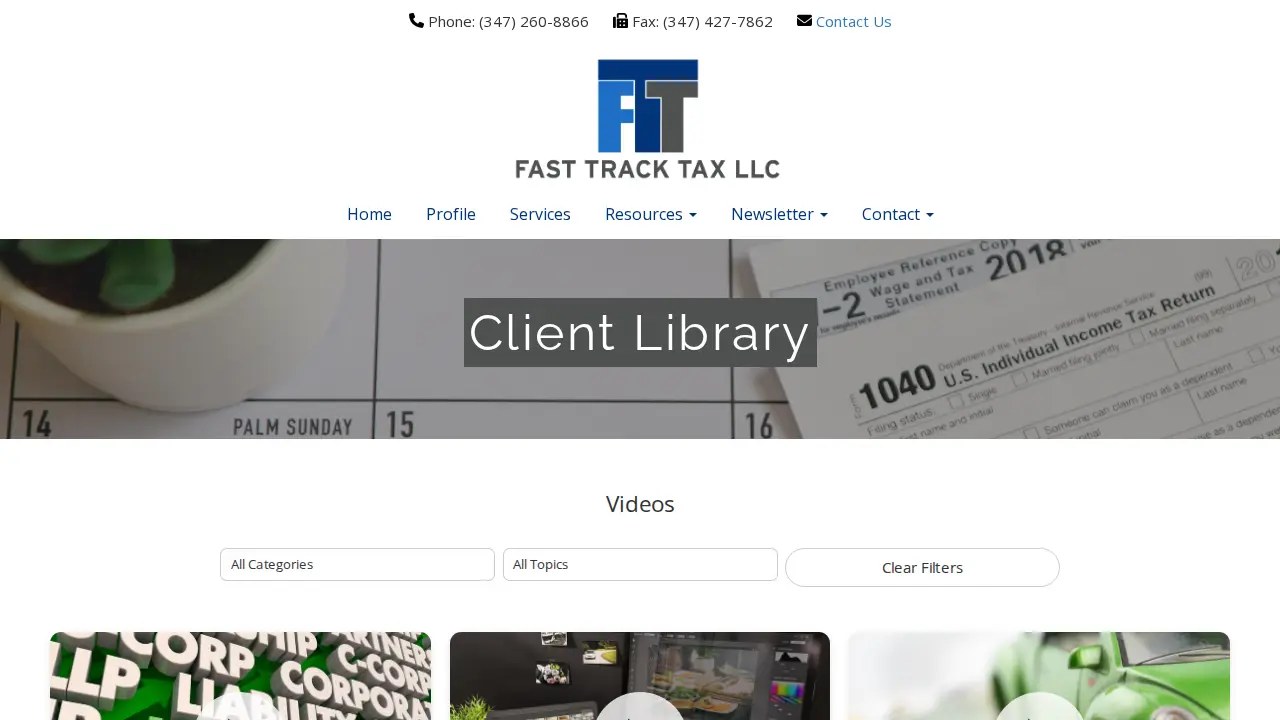 Fast Track Tax LLC page