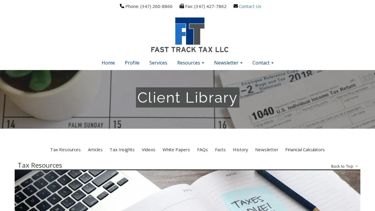 Fast Track Tax LLC page