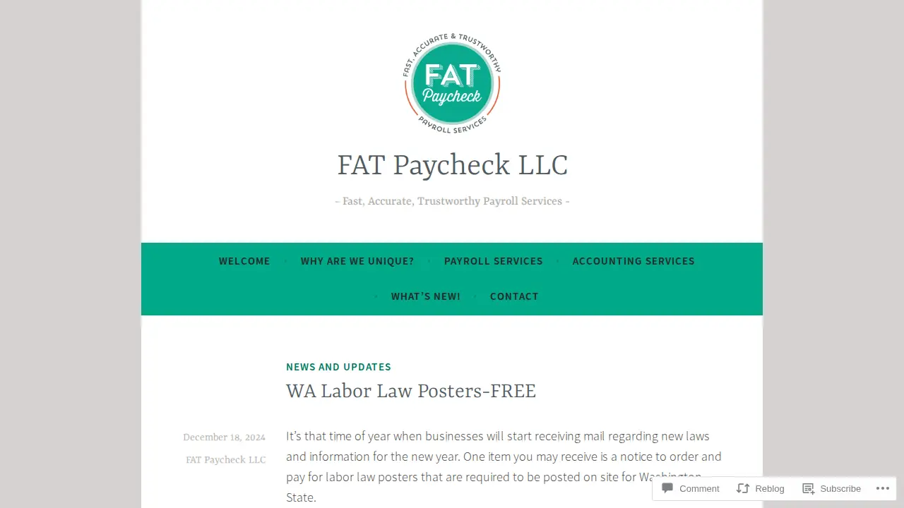 FAT Paycheck LLC page