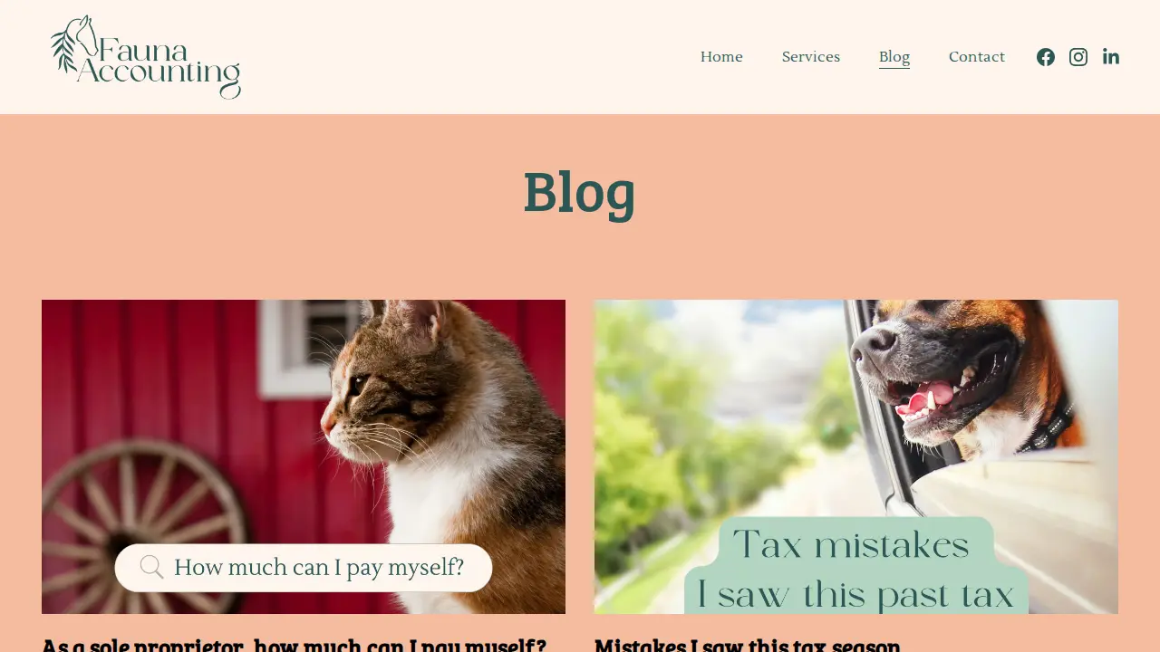 Fauna Accounting page