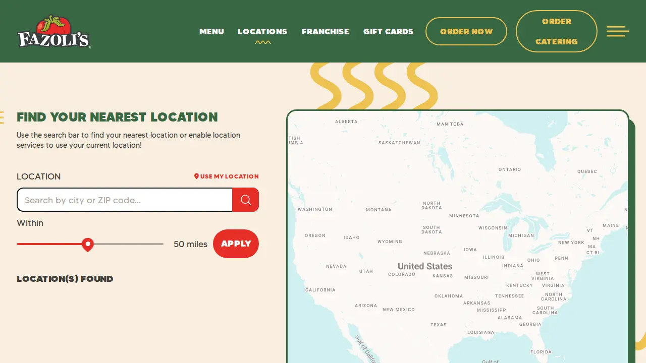 Fazoli's page