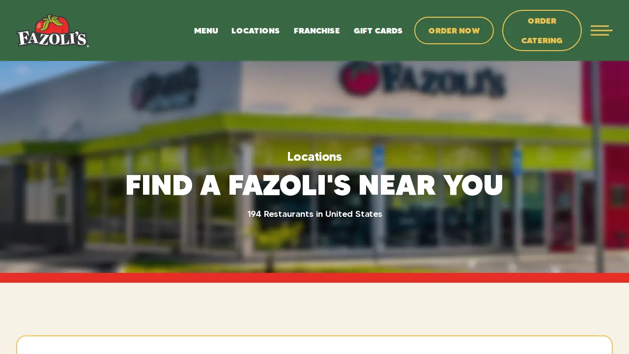 Fazoli's page