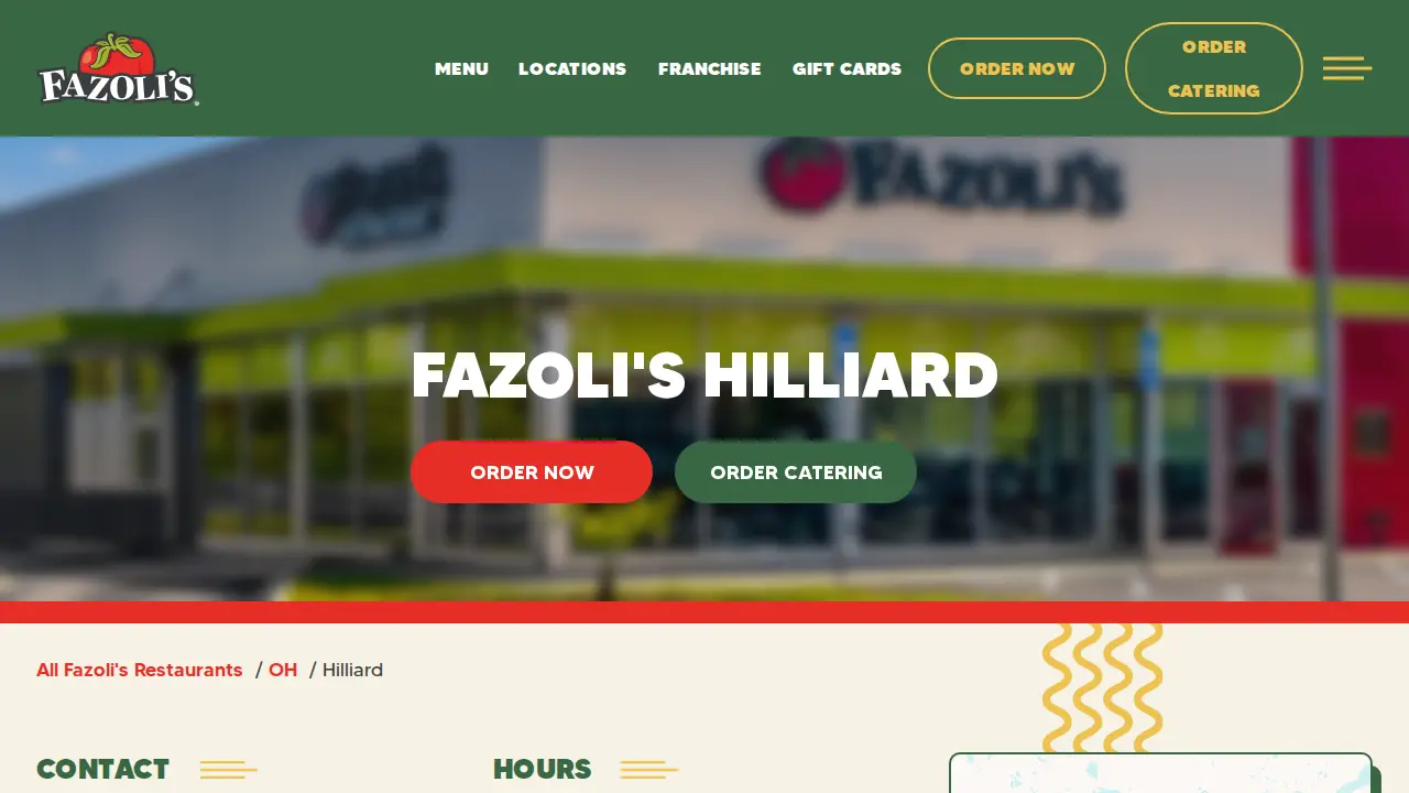 Fazoli's website