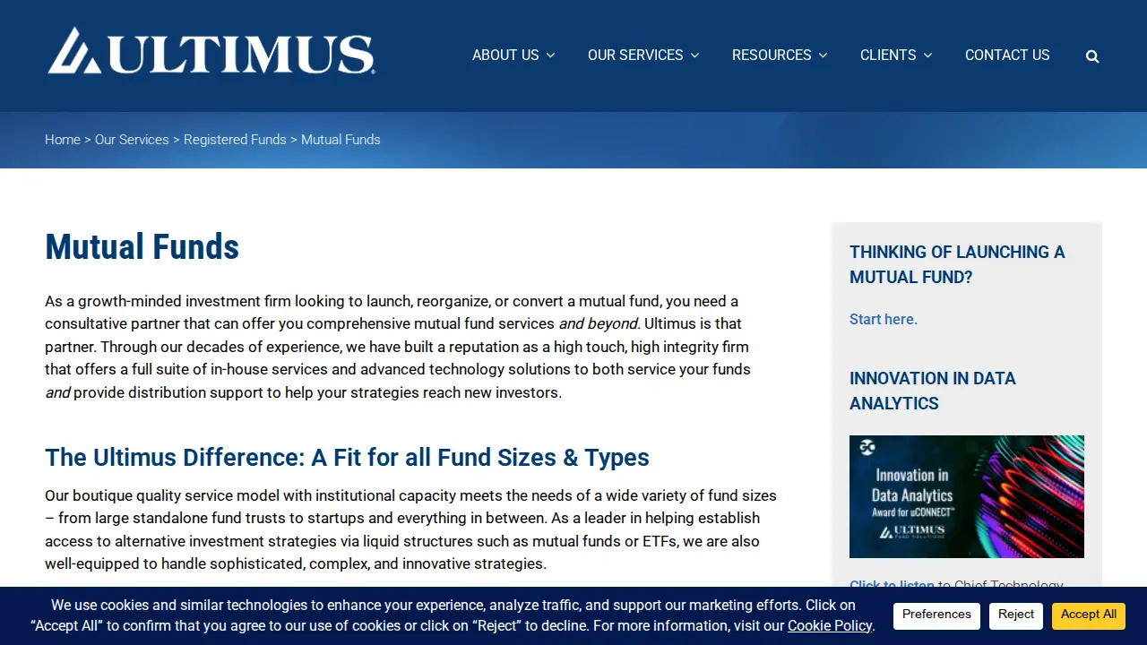 FD Fund Administration page