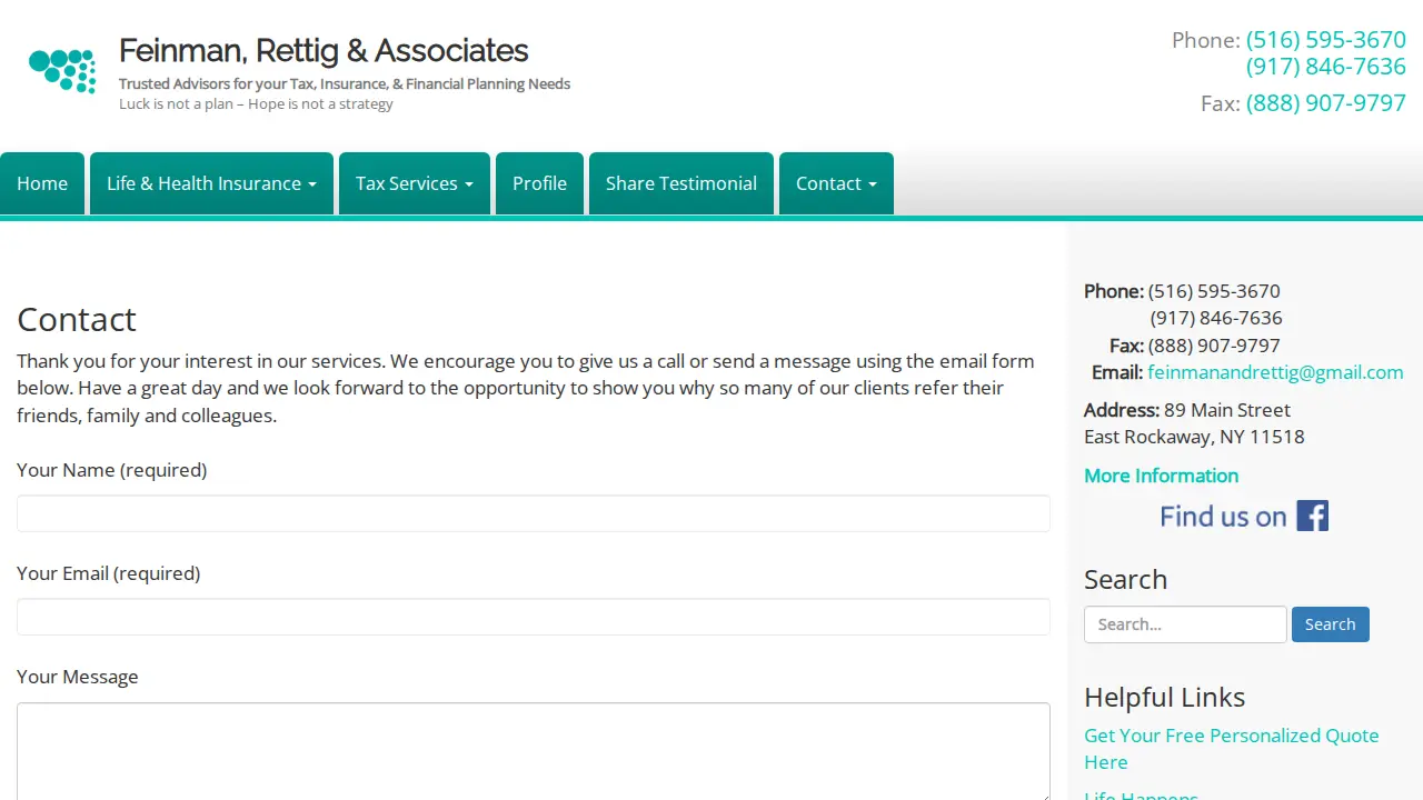 Feinman, Rettig & Associates page