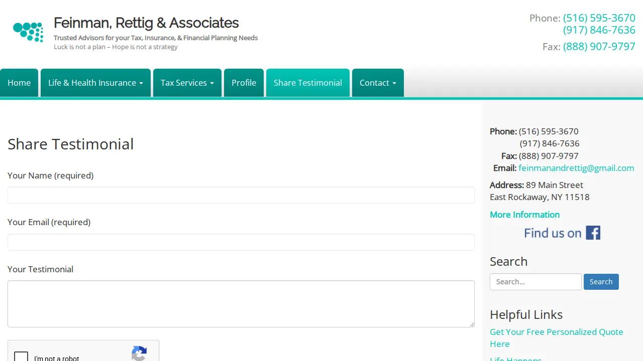 Feinman, Rettig & Associates page