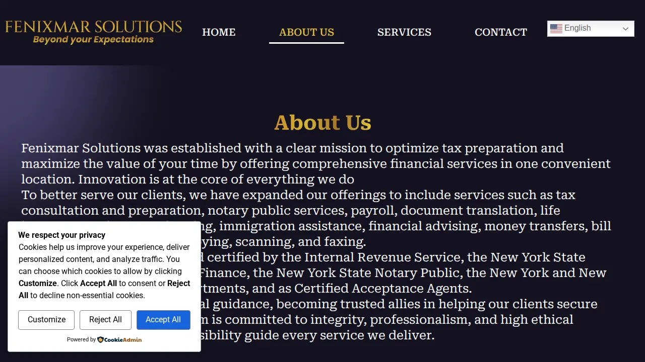FENIXMAR SOLUTIONS LLC page
