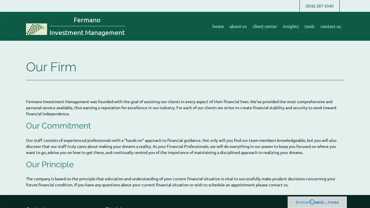 Fermano Investment Management page