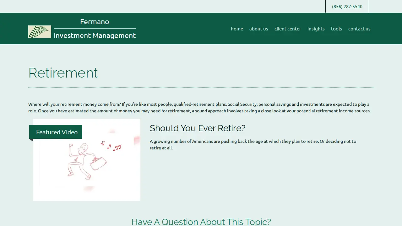 Fermano Investment Management page
