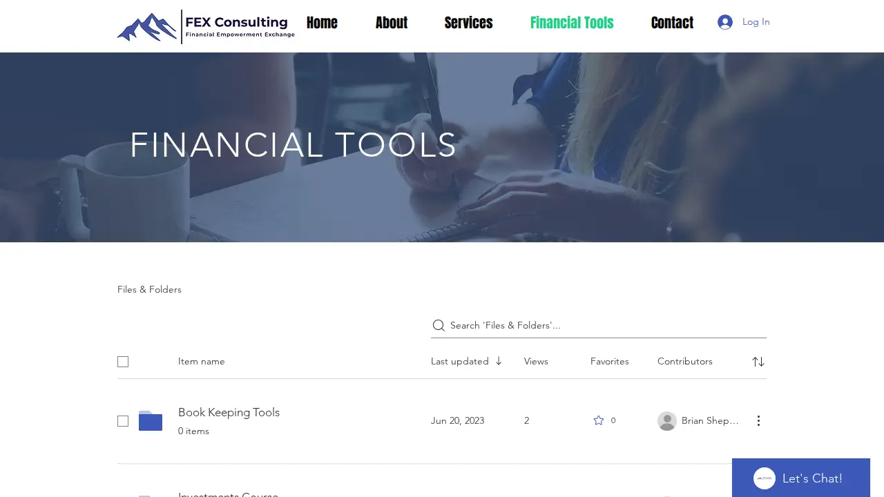FEX Consulting page