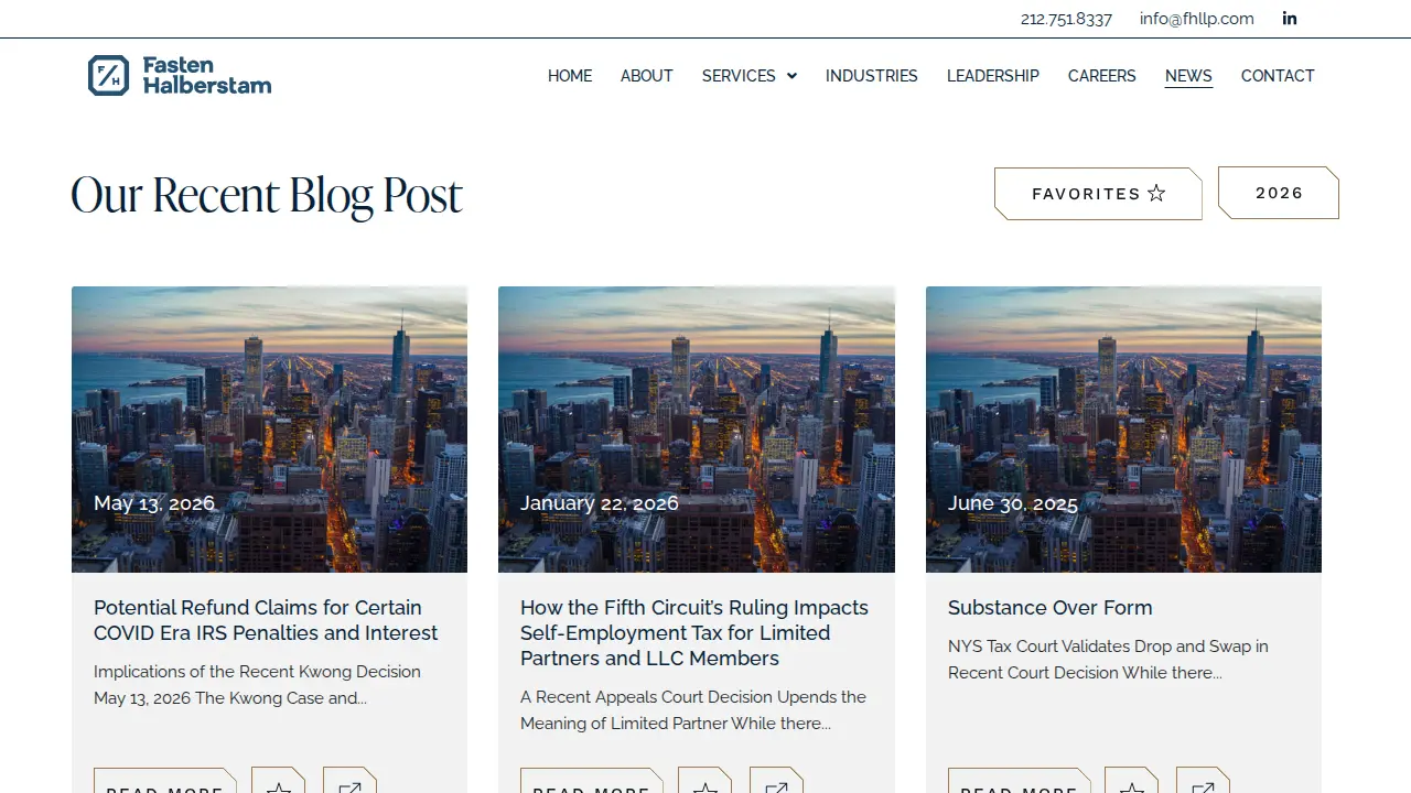 Fasten Halberstam LLP page