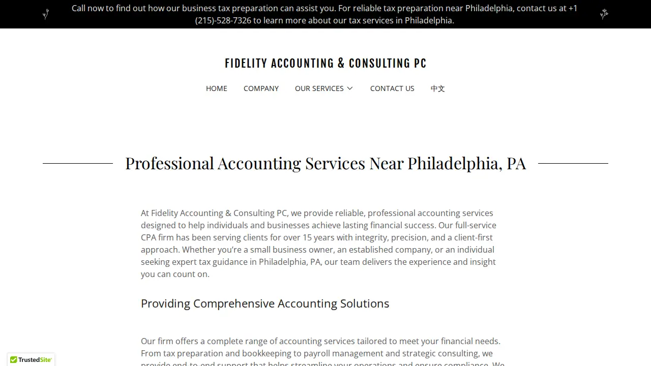 Fidelity Accounting & Consulting PC page