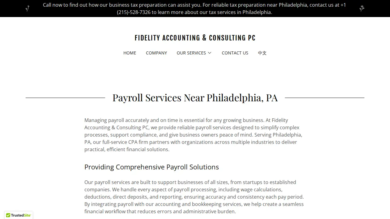 Fidelity Accounting & Consulting PC page