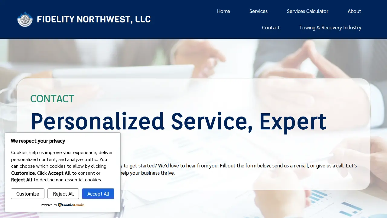 Fidelity Northwest page